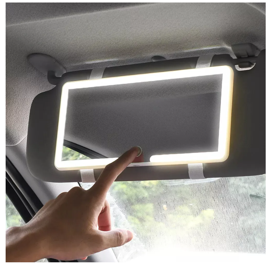 Foto 3 | Espejo Visera Coche Maquillaje Led 3 Modos Recargable