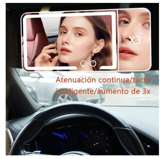Foto 3 | Espejo De Maquillaje De Visera De Coche Con 3 Modos Luz Led