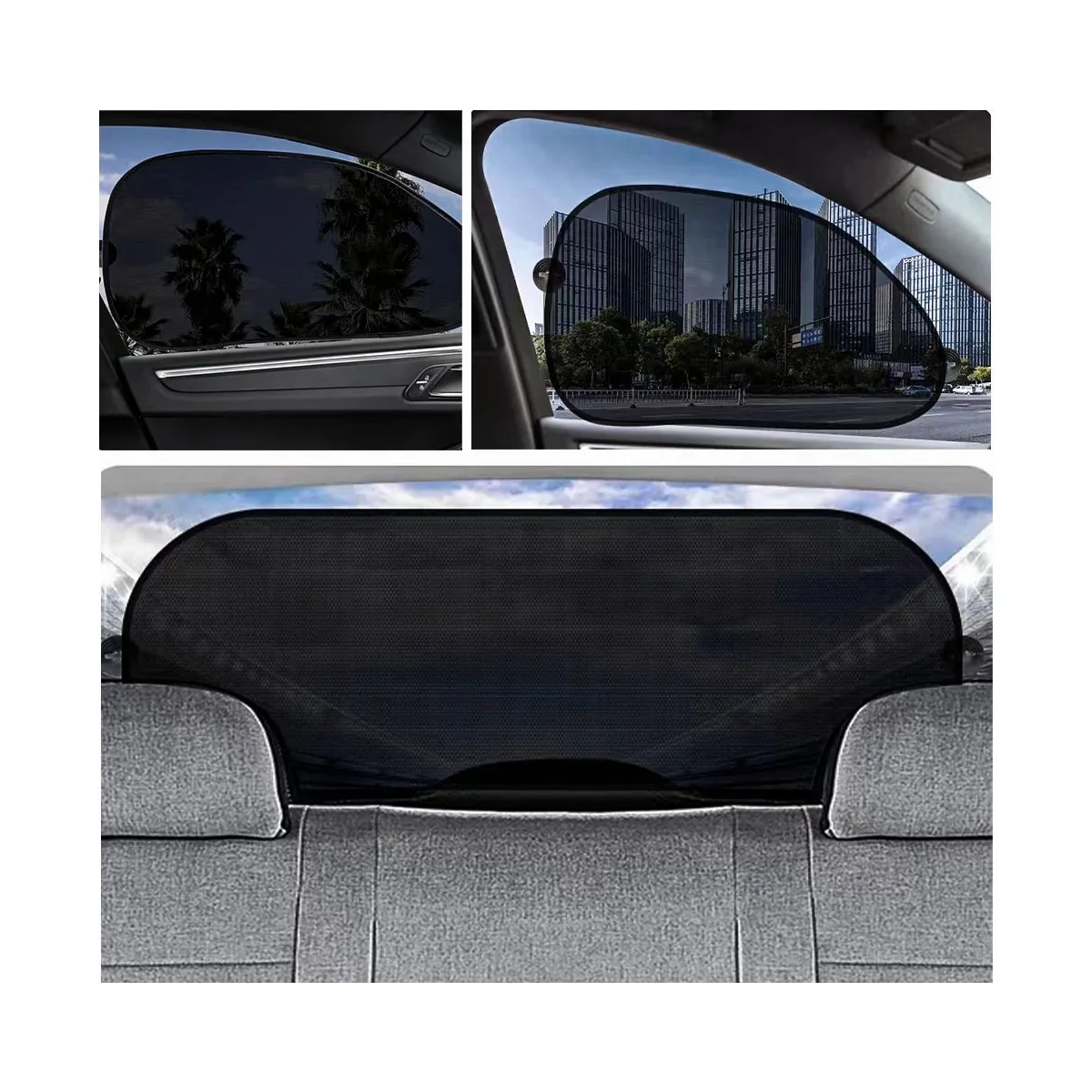 Foto 4 | Parasol Auto Trasera Y Frontal Ventana Mosquitera Para Coche Eo Safe Imports Esi-19984 Negro