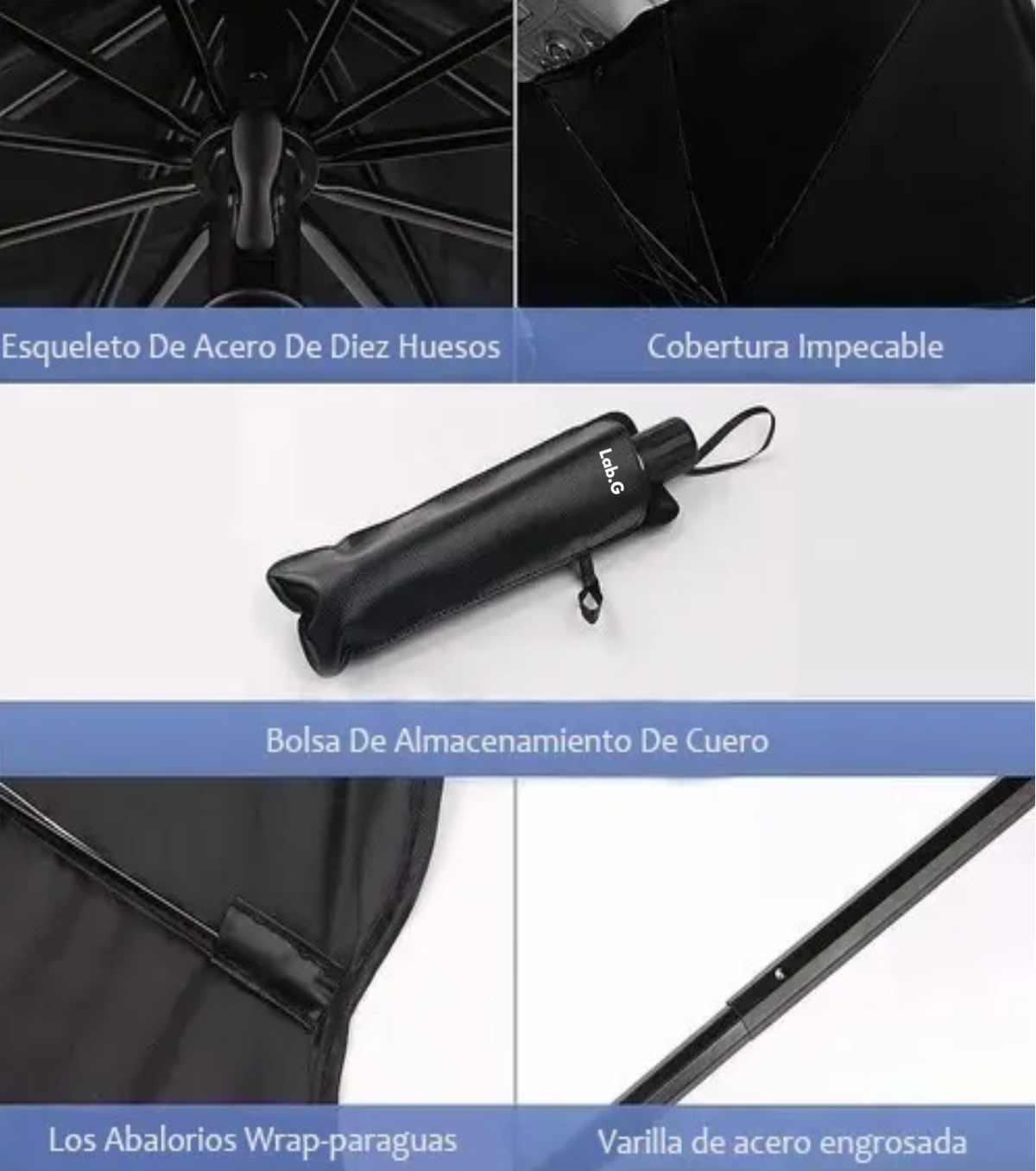 Foto 5 pulgar | Coche Parasol Parabrisas Retráctil Protección Cubre Para Sol Lab.g Negro