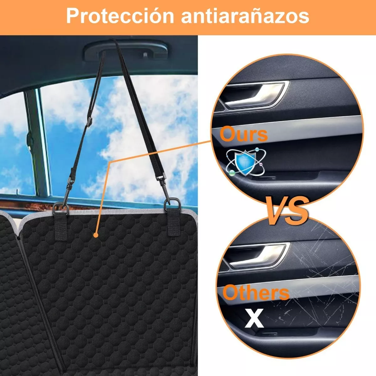 Foto 2 | Cubre Asiento para Mascotas de Auto Eo Safe Imports Esi-7662 color Negro