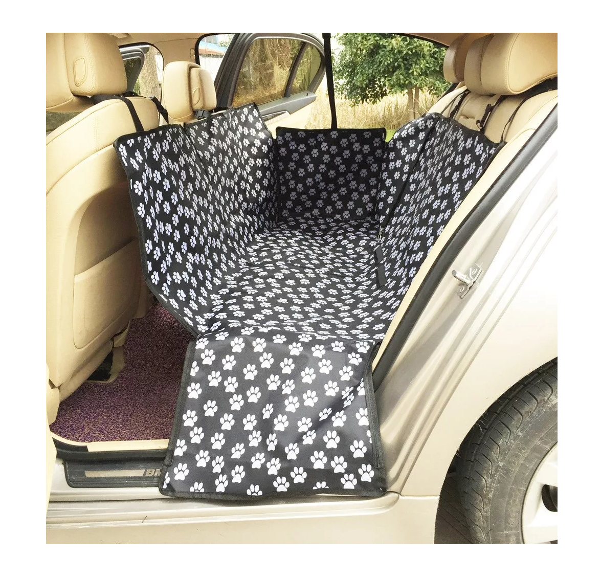 Foto 3 pulgar | Cubreasiento Impermeable de Auto para Mascota Estampado Negro