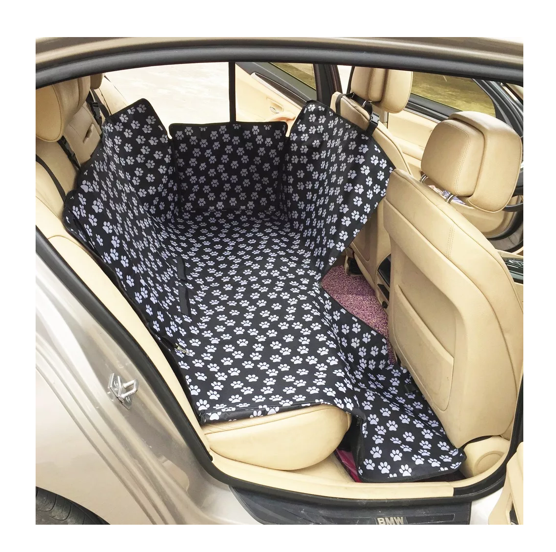 Foto 4 pulgar | Cubreasiento Impermeable de Auto para Mascota Estampado Negro