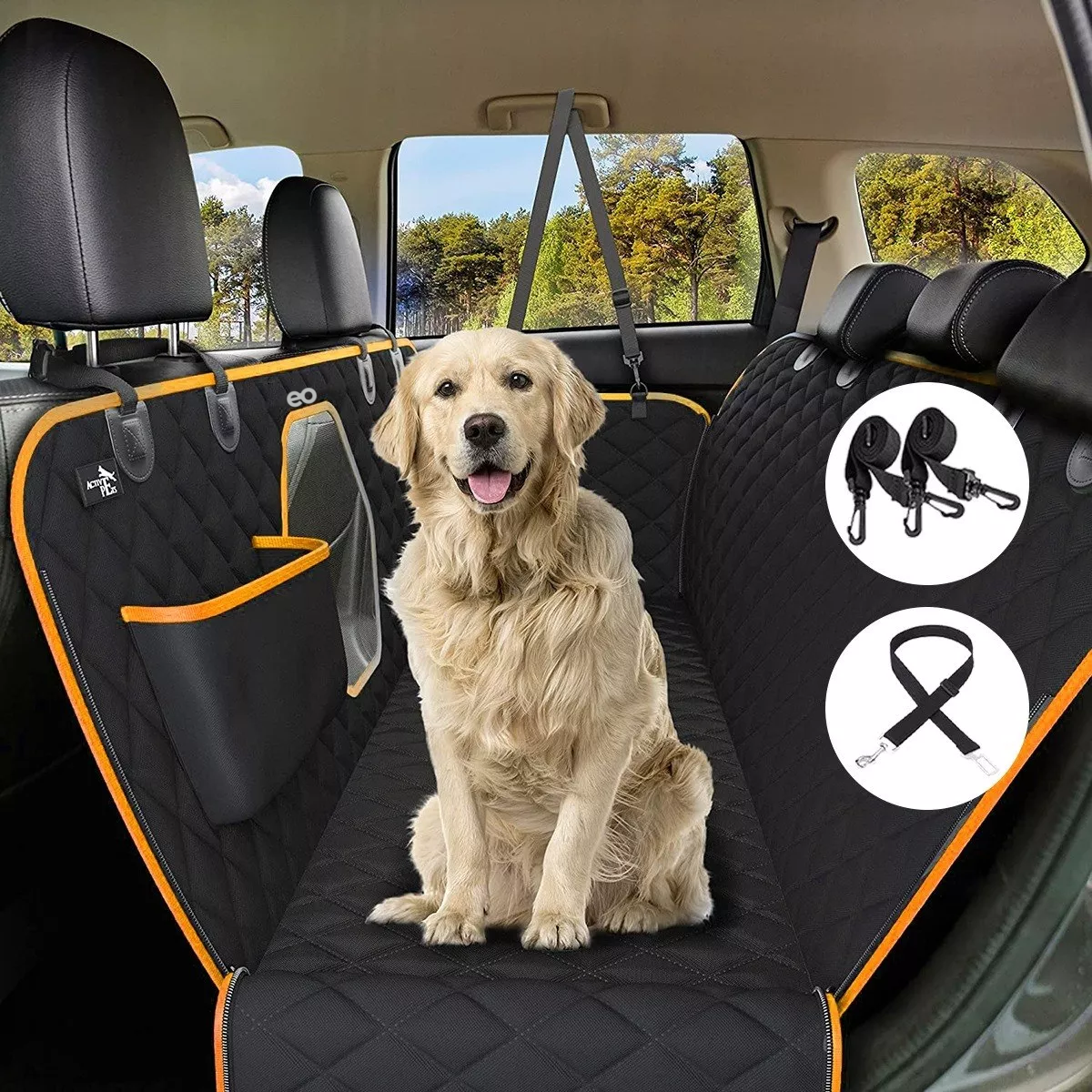 Foto 3 pulgar | Cubre Asientos De Auto Para Perro/mascotas Impermeable Eo Safe Imports Esi-10290-1 Negro