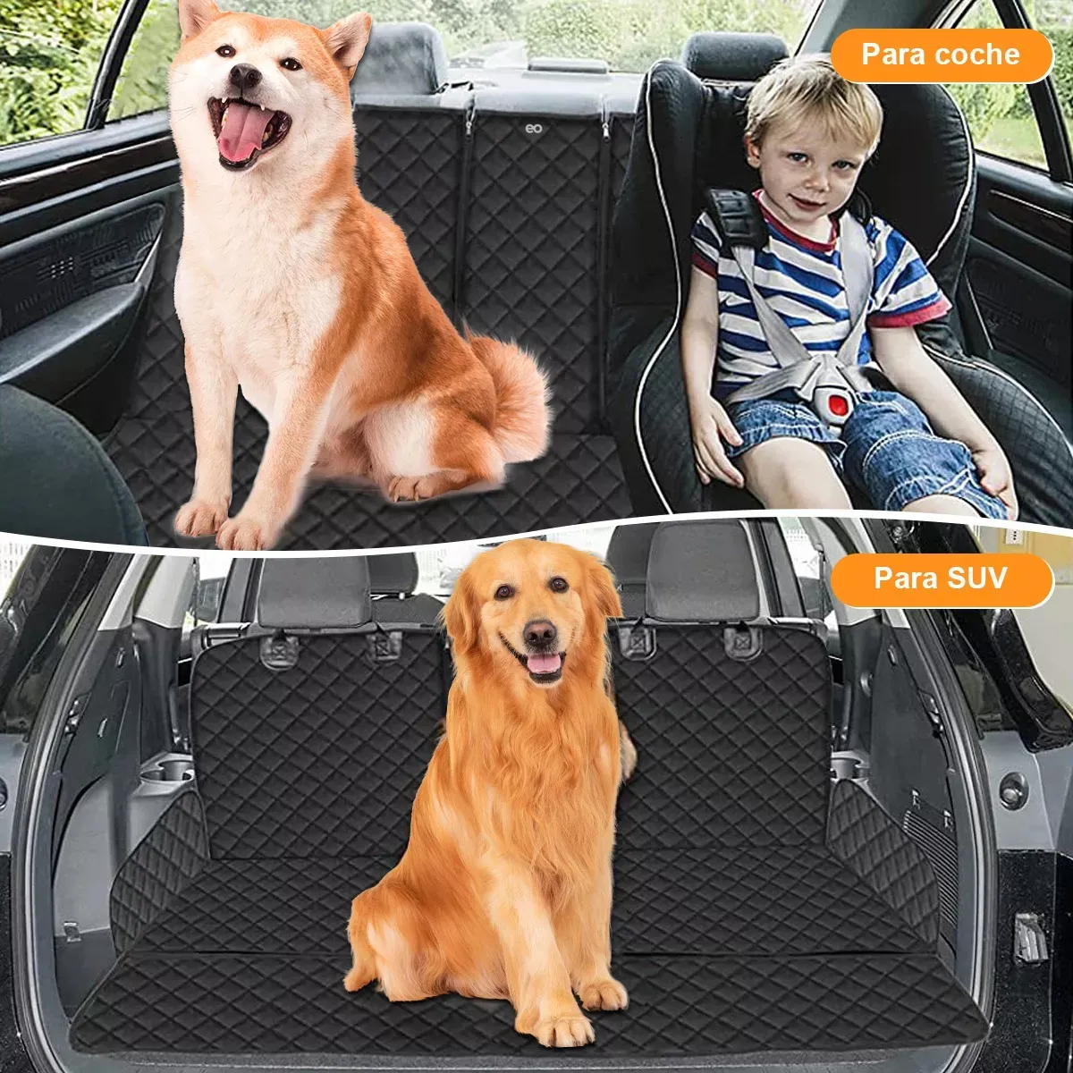 Foto 3 pulgar | Cubre Asiento De Carro Para Perro Protector Asiento Mascota Eo Safe Imports Esi-19974 Negro