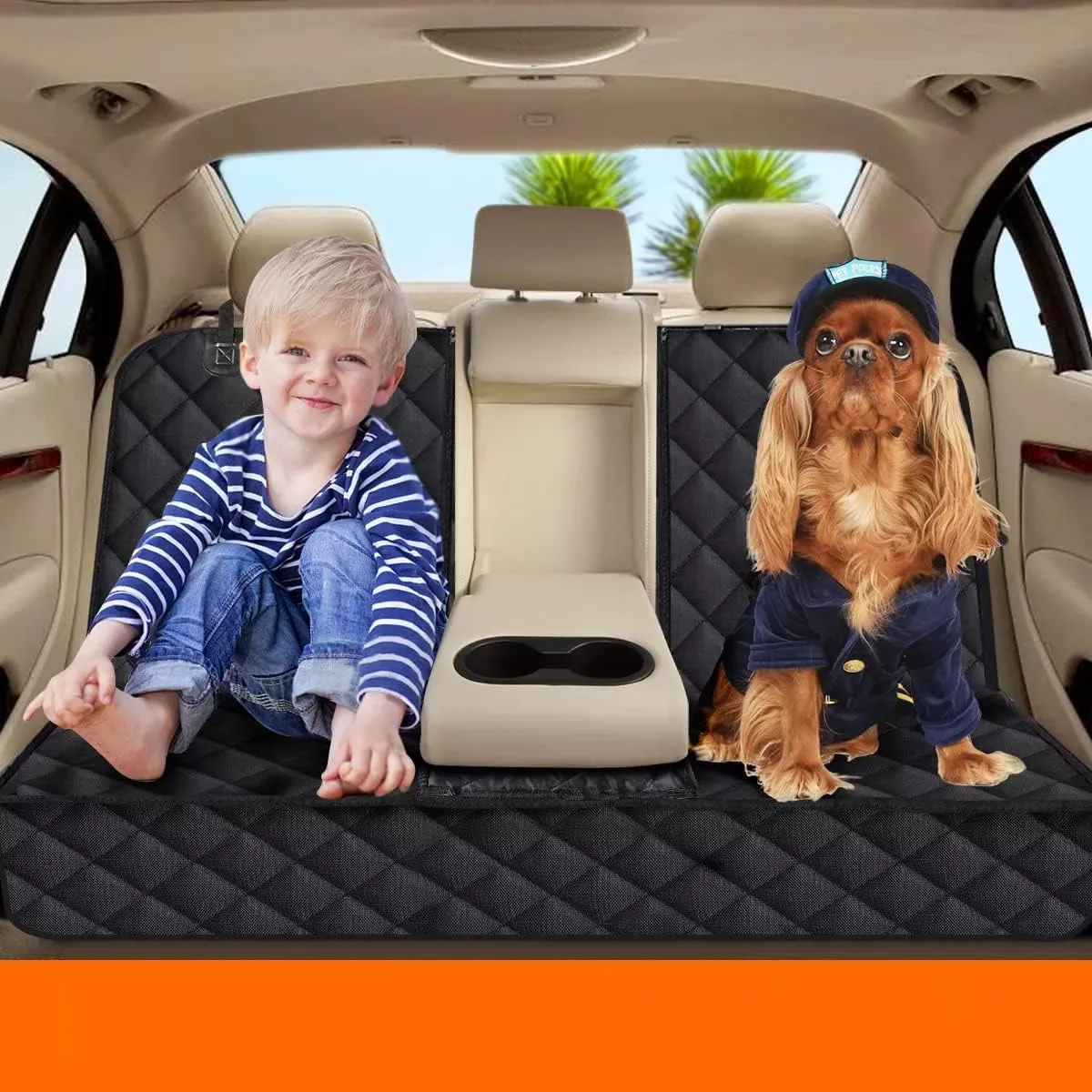 Foto 5 pulgar | Cubre Asiento De Carro Para Perro Protector Asiento Mascota Eo Safe Imports Esi-19974 Negro