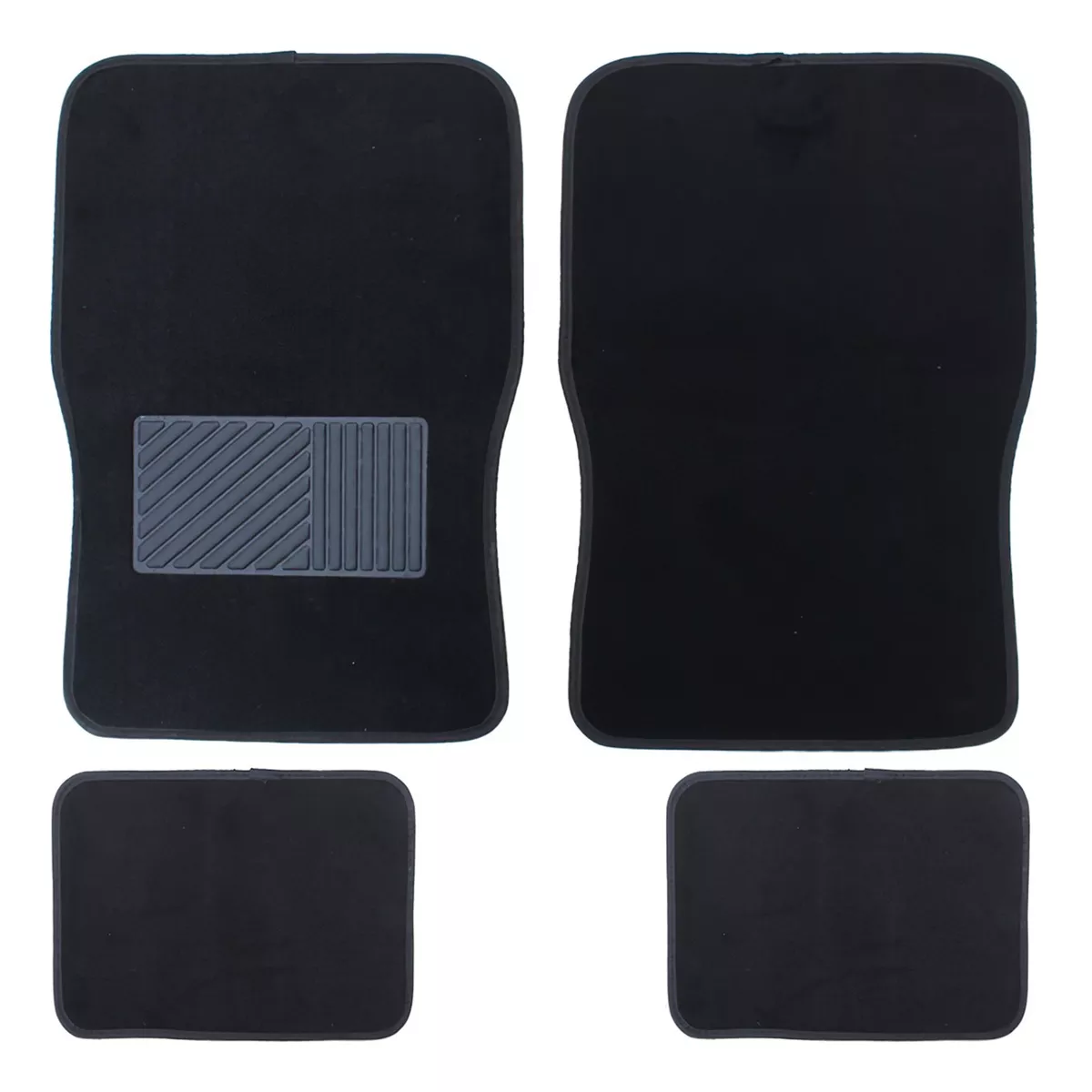 Foto 2 pulgar | Tapete Automotriz Flocado Pvc Universal Antideslizante Eo Safe Imports Esi-7492 color Negro 4 Piezas