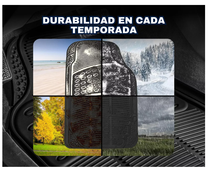 Foto 4 pulgar | Tapete Xtellar Para Auto Universal Uso Rudo Juego De 4 Piezas Modelo Negro