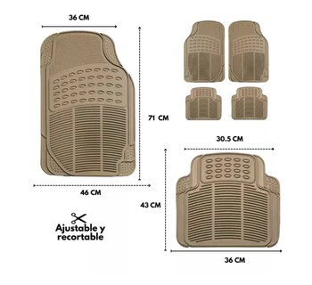 Foto 3 | Tapete Xtellar Para Auto Universal Uso Rudo Juego De 4 Piezas Modelo Beige
