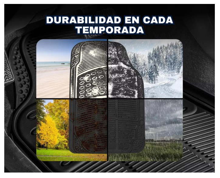 Foto 5 pulgar | Tapete Xtellar Para Auto Universal Uso Rudo Juego De 4 Piezas Modelo Gris