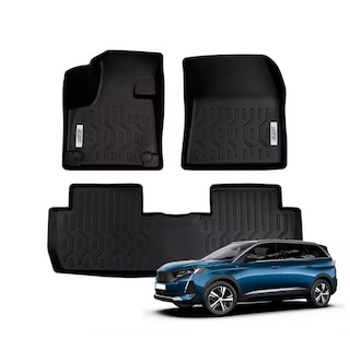 Foto 1 | Tapetes De Uso Rudo Compatible Con 5008 Del Año 2020-2023 | Dunari Powersports | A2262 | Color Negro