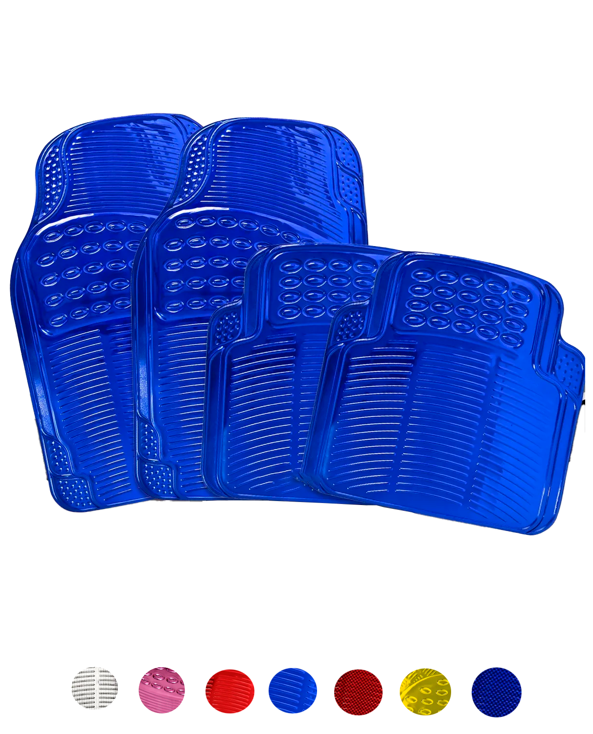 Foto 2 pulgar | Tapetes Auto Universales Metalizados Colores Cromados Kit 4