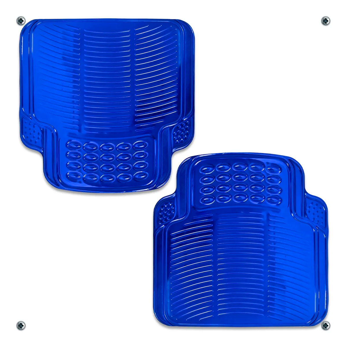 Foto 3 pulgar | Tapetes Auto Universales Metalizados Colores Cromados Kit 4