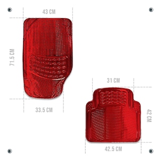 Foto 7 | Tapetes Auto Universales Metalizados Colores Cromados Kit 4