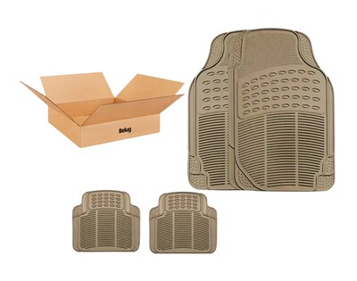 Foto 1 | 1 Juego Tapetes 4 Pzs Uso Rudo Auto Camioneta Universal Beige
