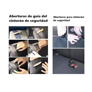 Foto 2 | Juego De Fundas para 5 Asientos De Automóvil 9 Piezas Esi-6050 color Rojo