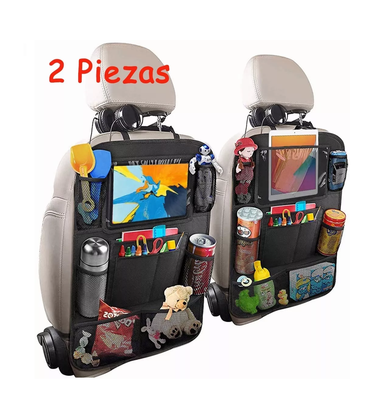 Foto 3 pulgar | Organizador para Asiento Trasero de Auto Belug color Negro 2 Piezas