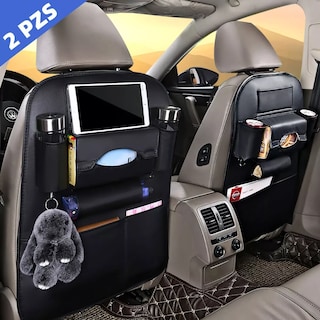 Foto 2 | Par Organizador Para Asiento Trasero Auto Multifuncional 2 Pzs Eo Safe Imports Esi-9503 Negro