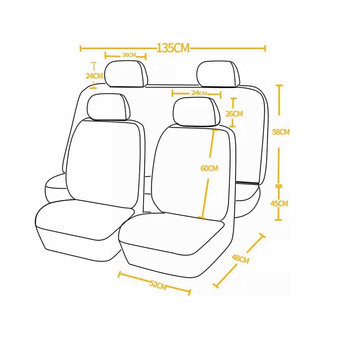 Foto 4 pulgar | Fundas De Poliéster Para 5 Asientos De Auto Eo Safe Imports Esi-10278 Negro