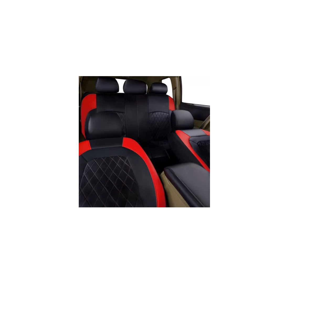 Foto 4 pulgar | Fundas De Cuero Para Asientos De Auto, 9 Piezas.  Eo Safe Imports Esi-11543 Multicolor