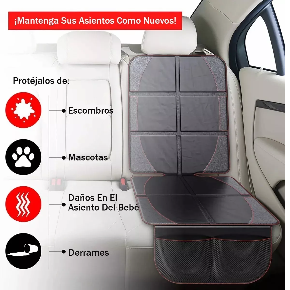 Foto 4 pulgar | Funda para Asiento Eo Safe Imports Esi11537 Negro 2 Piezas para Auto