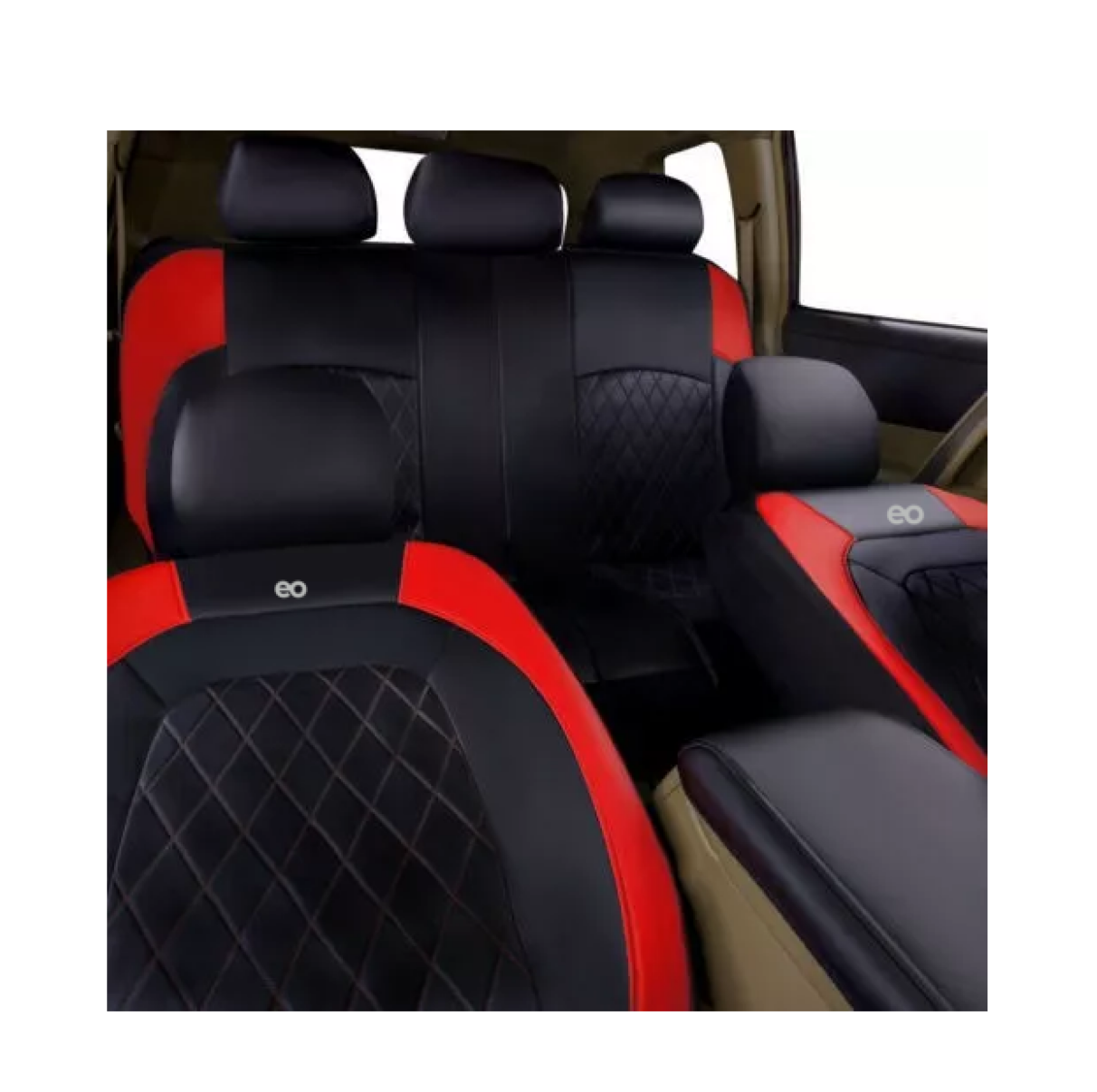 Foto 4 pulgar | Fundas De Cuero Para Asientos De Auto, 9 Piezas. Eo Safe Imports Esi-11543-1 Multicolor