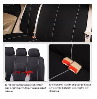 Foto 3 | Fundas Xtellar Para 5 Asientos De Automóvil 9 Piezas Universal Modelo Gris