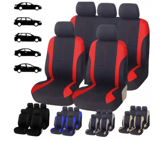 Fundas Xtellar Para 5 Asientos De Automóvil 9 Piezas Universal Modelo Rojo