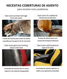 Foto 4 | Fundas Xtellar Para 5 Asientos De Automóvil 9 Piezas Universal Modelo Negro