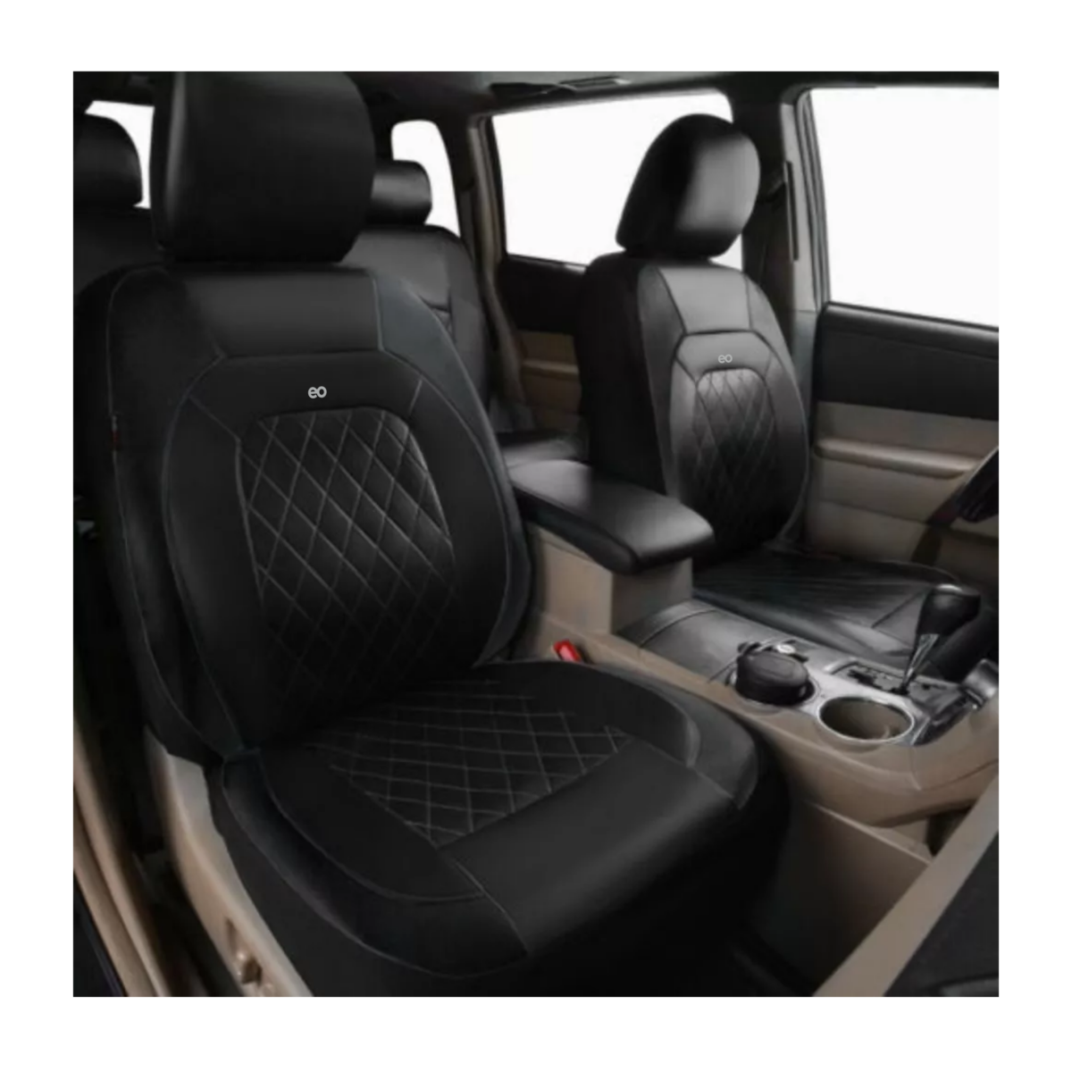 Foto 3 pulgar | Fundas De Cuero Para Asientos De Auto, 9 Piezas. Eo Safe Imports Esi-11542-1 Negro