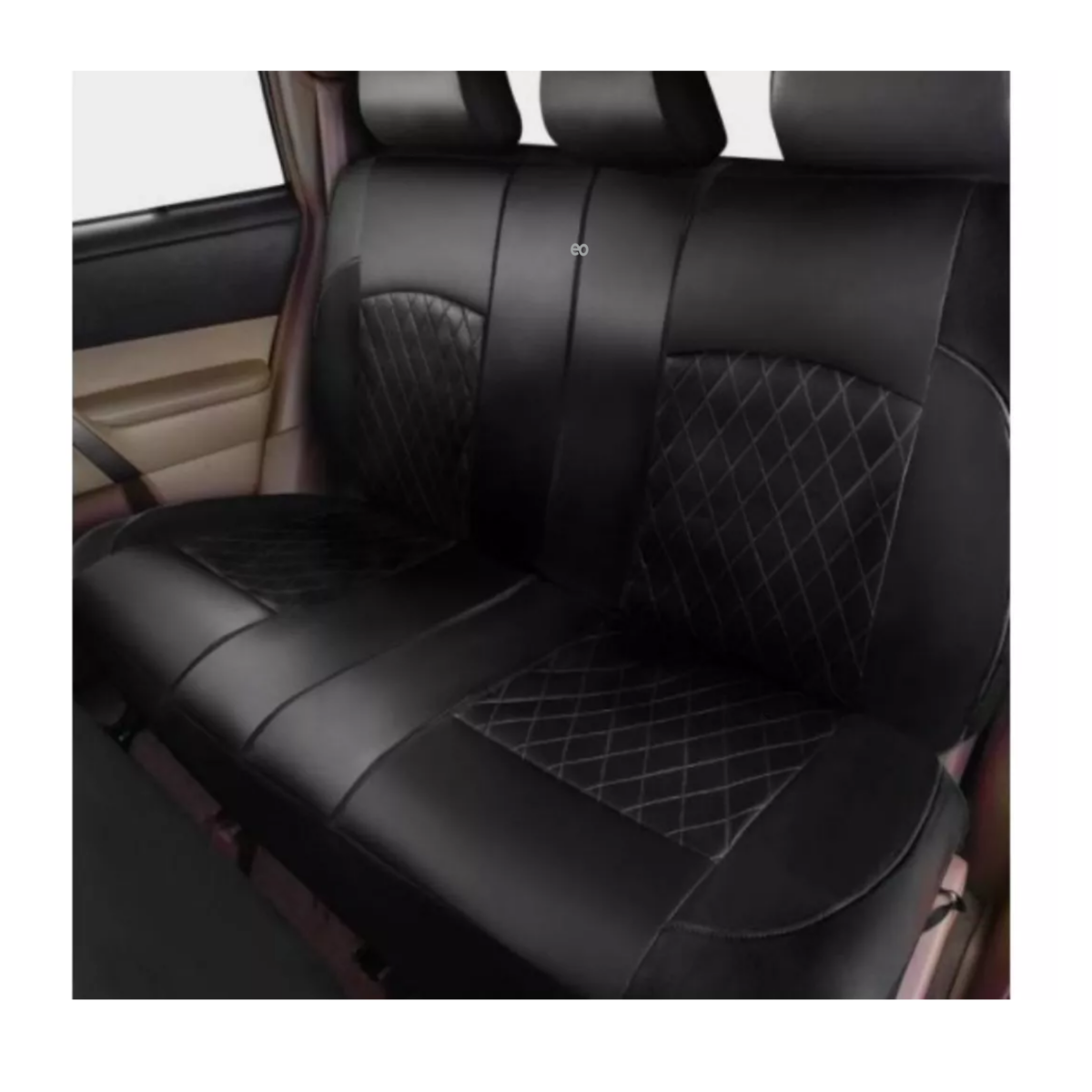 Foto 4 pulgar | Fundas De Cuero Para Asientos De Auto, 9 Piezas. Eo Safe Imports Esi-11542-1 Negro
