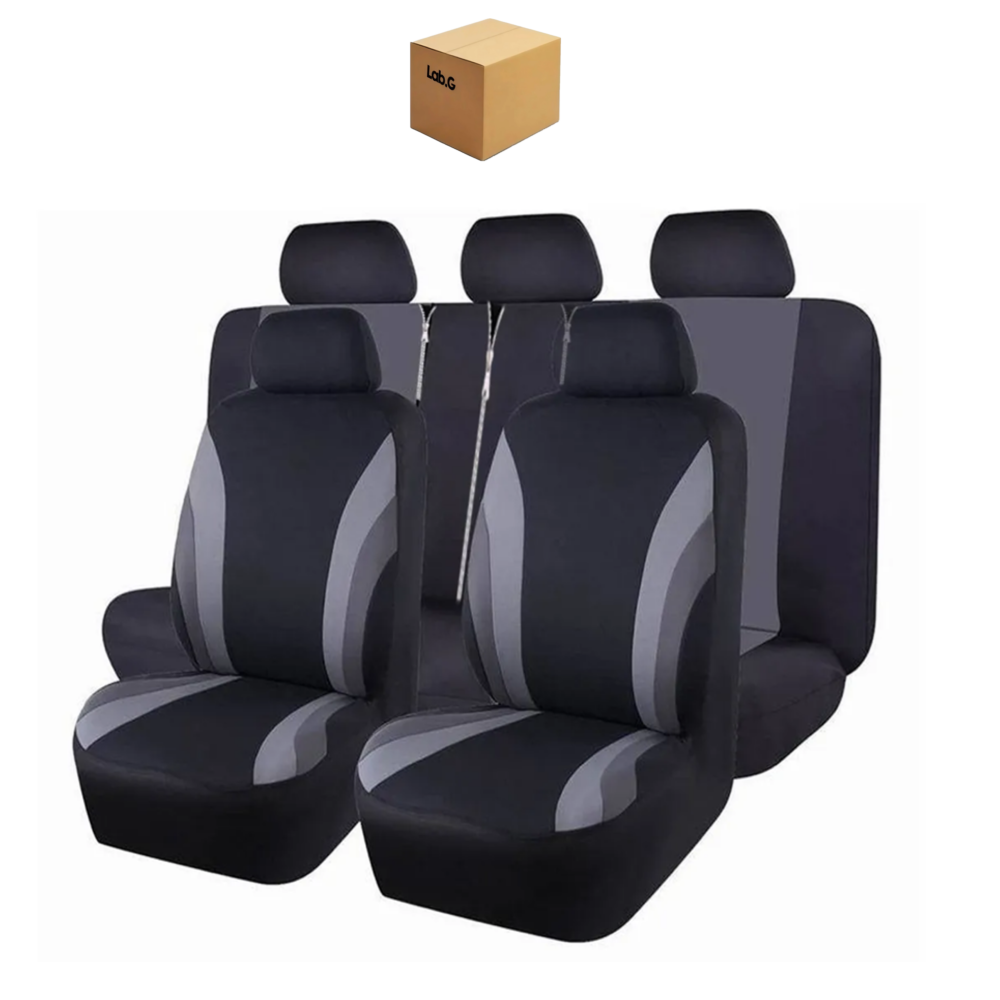 Foto 2 pulgar | Funda Universal Para Asiento De Automóvil 11 Pz  Lab.g  Gris Negro