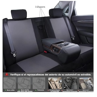 Foto 4 | Funda Universal Para Asiento De Automóvil 11 Pz Lab.g Gris Negro