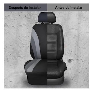 Foto 5 | Funda Universal Para Asiento De Automóvil 11 Pz Lab.g Gris Negro