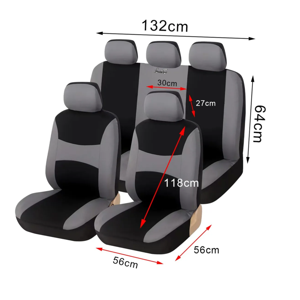 Foto 3 pulgar | ''fundas De Asiento Universales Lab.g  9 Piezas Gris ''