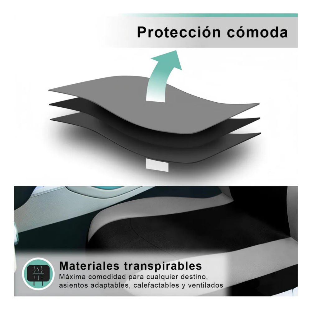 Foto 4 pulgar | ''fundas De Asiento Universales Lab.g  9 Piezas Gris ''