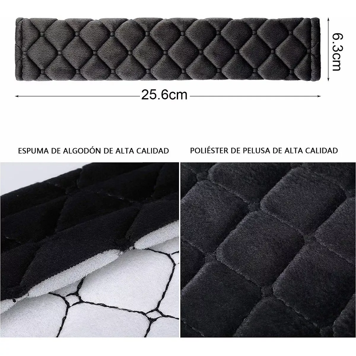 Foto 4 pulgar | Almohadillas para Cinturón de Seguridad de Automóvil Eo Safe Imports Eo-9972 Negro Set 4 PZAS