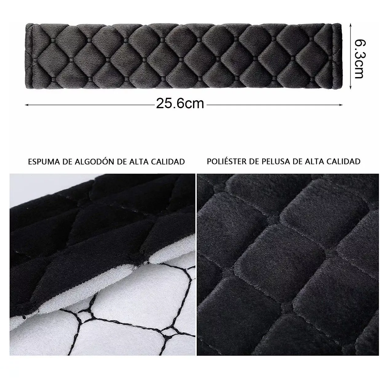 Foto 4 pulgar | Almohadillas Para Cinturón De Seguridad De Automóvil 4 Pcs Negro