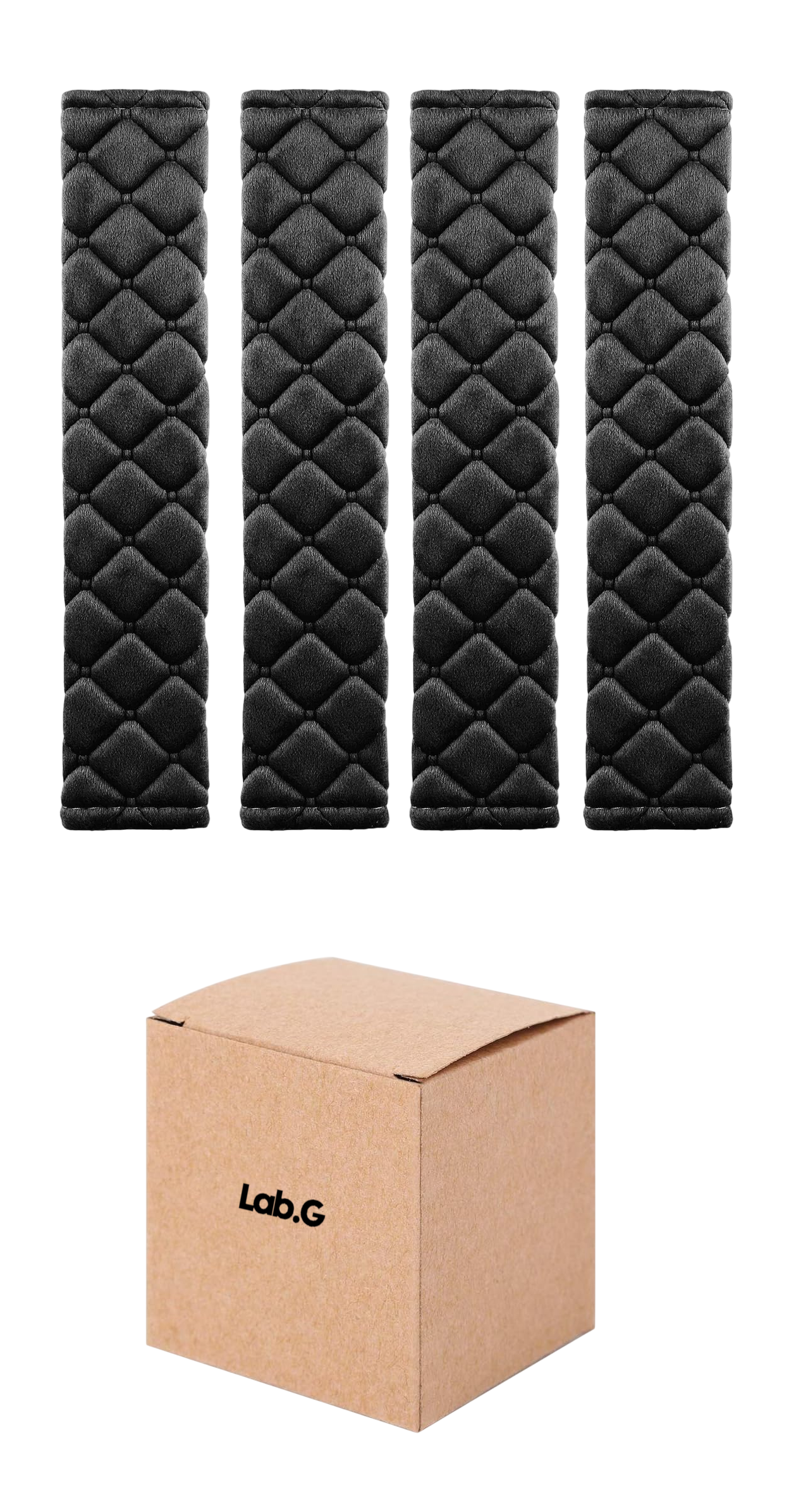 Foto 1 | Almohadillas Para Cinturón De Seguridad De Automóvil 4 Pcs Negro