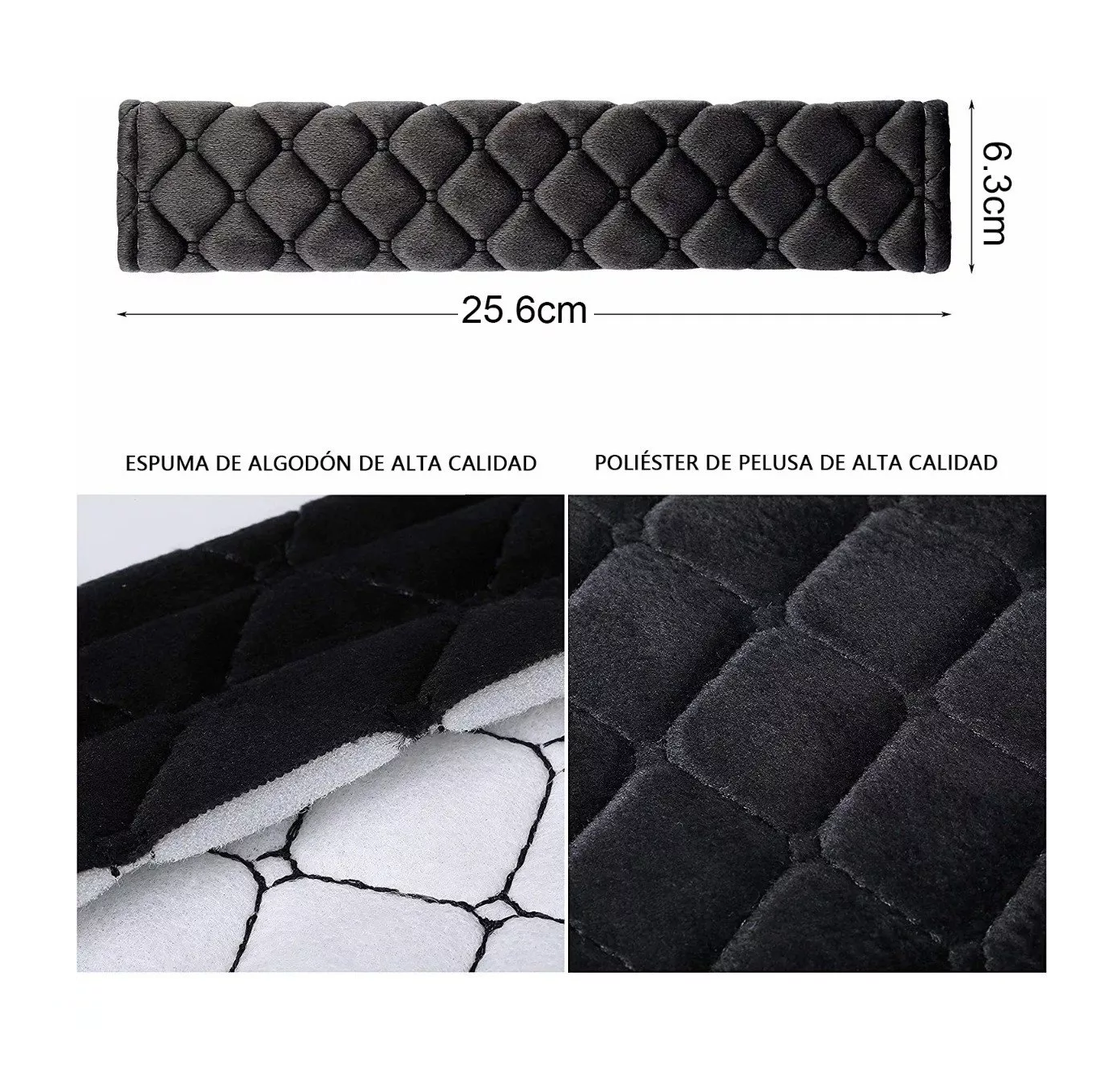Foto 2 | Almohadillas Para Cinturón De Seguridad De Automóvil 4 Pcs Negro