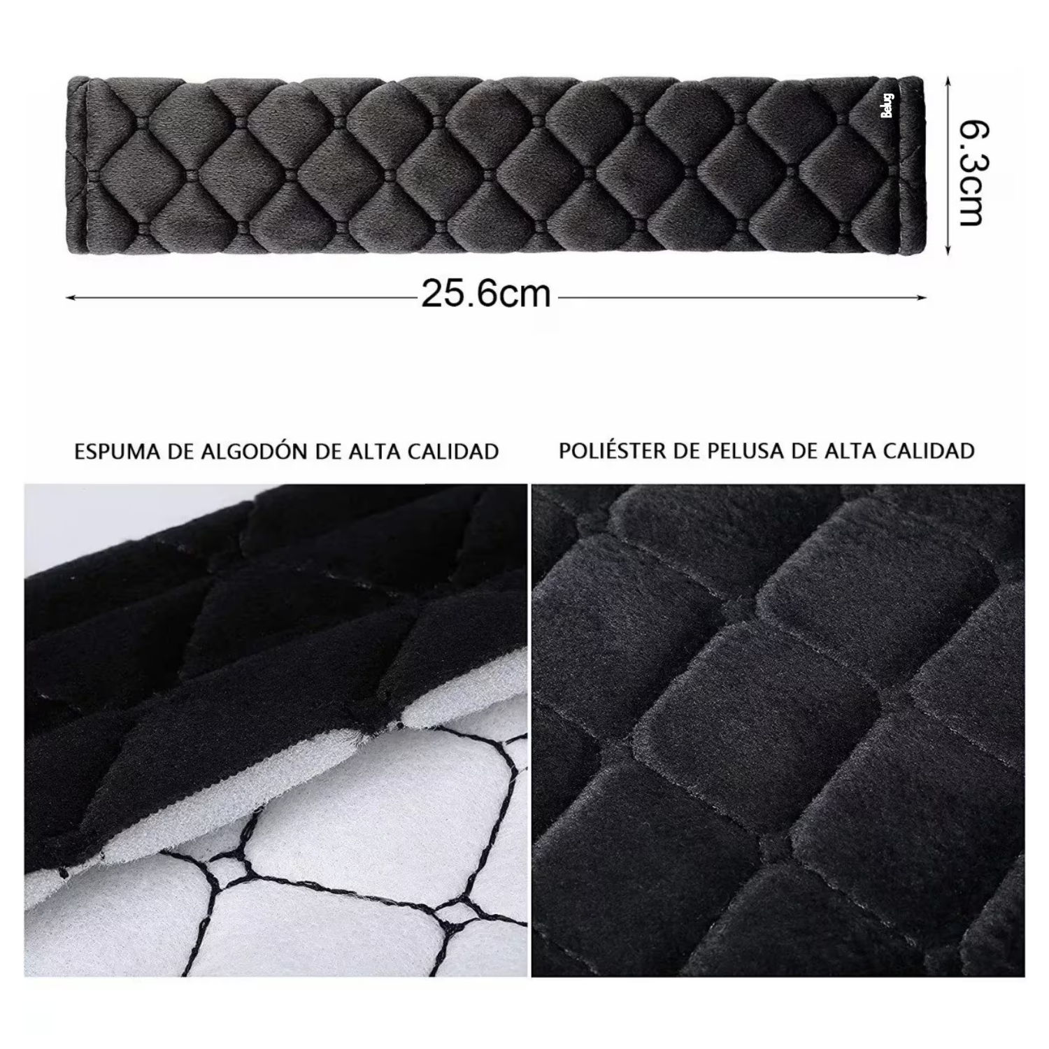 Foto 4 pulgar | Almohadillas Para Cinturón De Seguridad De Automóvil Belug  4 Pcs Negro