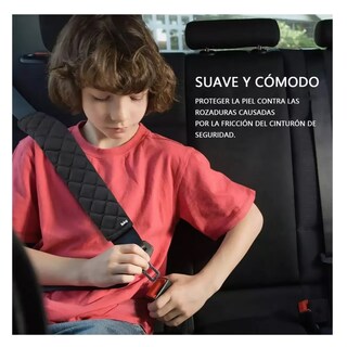 Foto 4 | Almohadillas Para Cinturón De Seguridad De Automóvil Belug 4 Pcs Negro