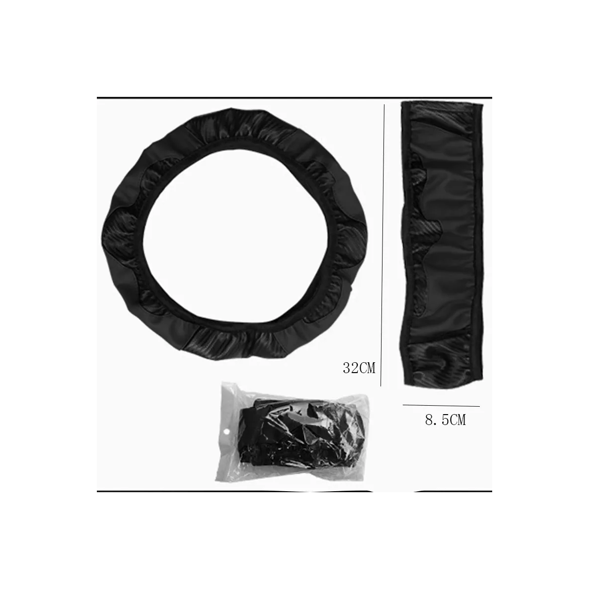 Foto 4 pulgar | Cubre Volante Protector Antiderrapante Eo Safe Imports Esi-7659 color Negro