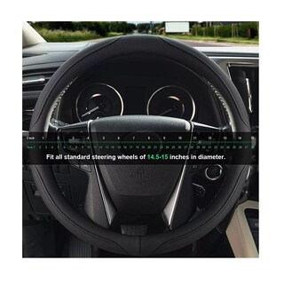 Foto 4 | Funda Protectora Antideslizantes Volante Cuero Microfibra Eo Safe Imports Esi-13811 Negro