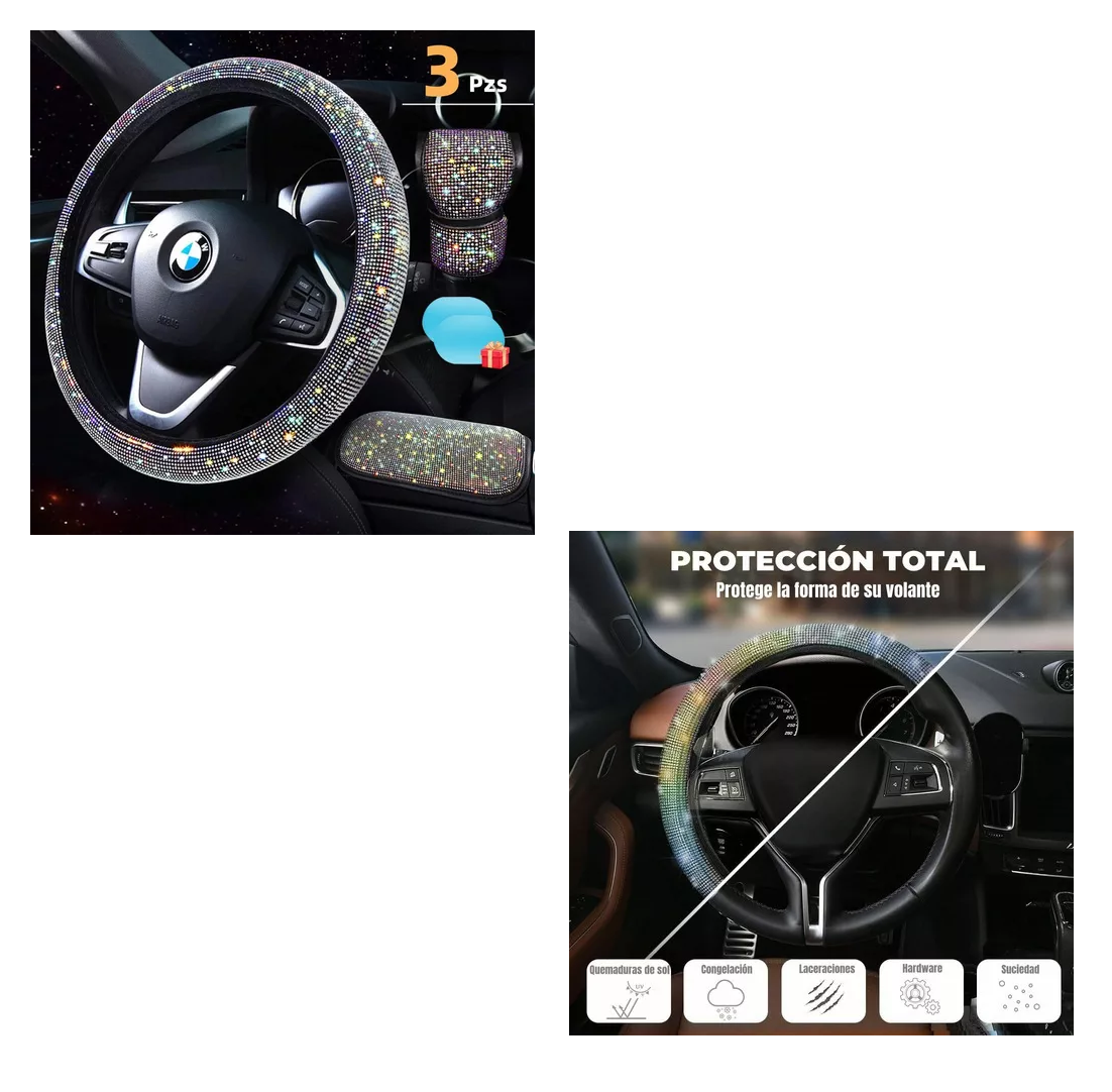 Foto 3 pulgar | Accesorios De Auto Con Funda De Volante Para Mujer