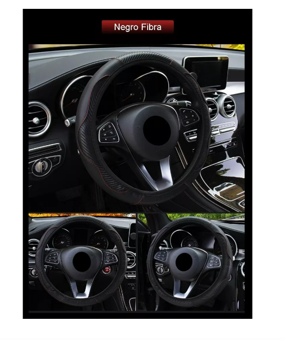 Foto 5 pulgar | Funda Cubre Volante Deportivo Protector Antiderrapante Auto Color Negro