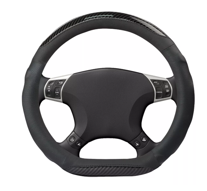 Foto 2 pulgar | Funda Para Volante Fibra De Carbono Clásica 38cm Forma D Color Negro Wünd