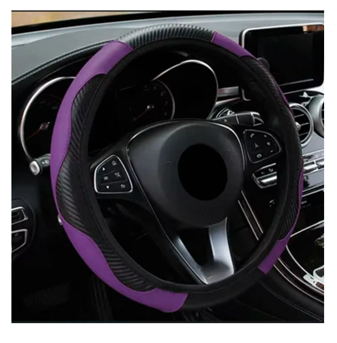 Foto 4 pulgar | Funda Cubre Volante Deportivo Protector Antiderrapante Auto Color Morado