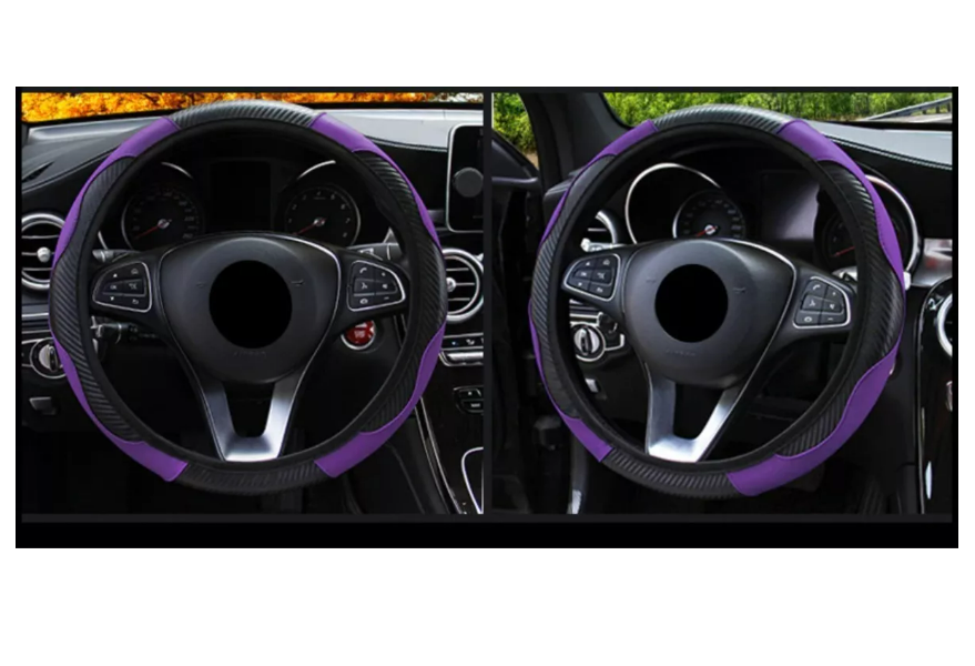 Foto 5 pulgar | Funda Cubre Volante Deportivo Protector Antiderrapante Auto Color Morado