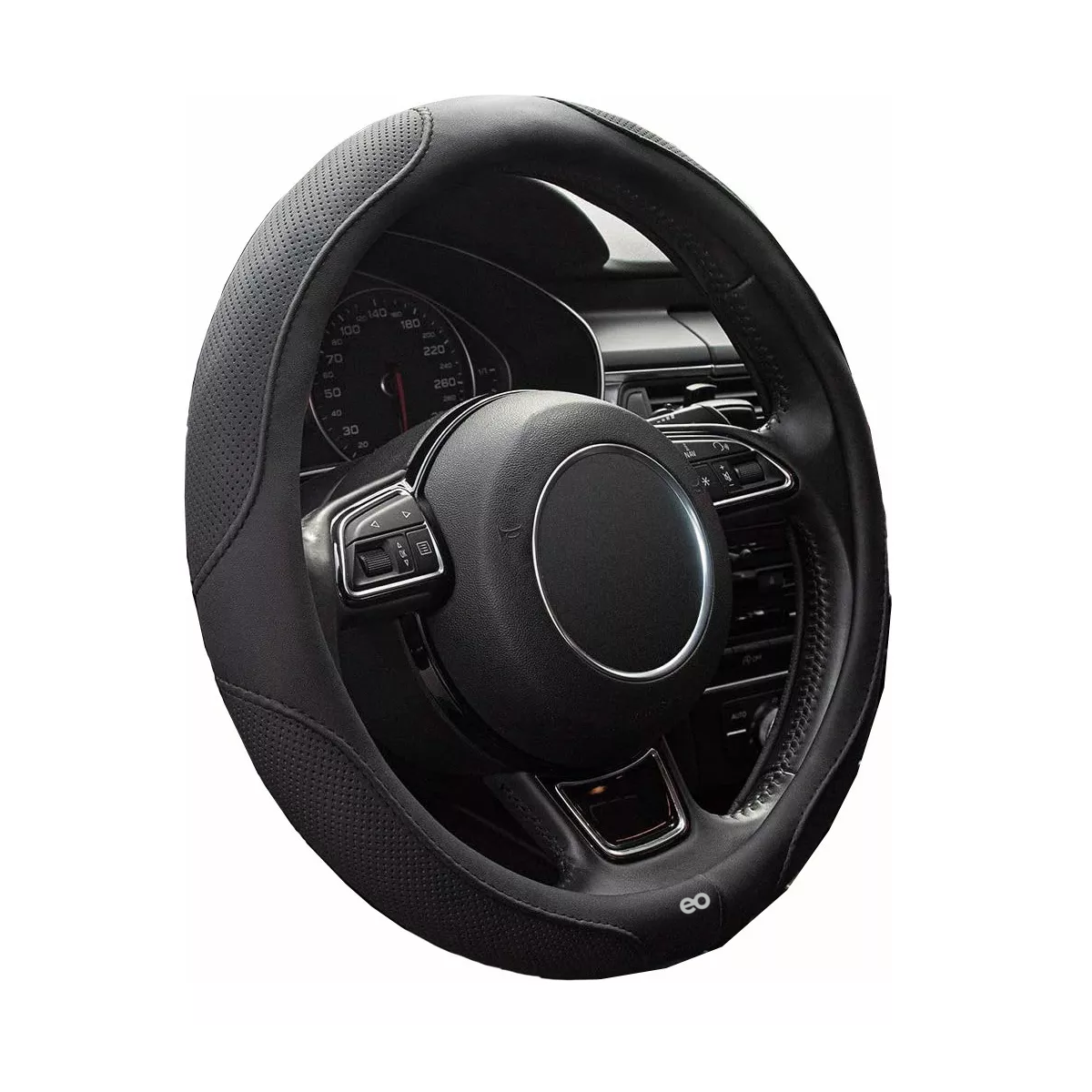Foto 2 pulgar | Funda Protectora Antideslizantes Volante Cuero Microfibra Eo Safe Imports Esi-13811-1 Negro